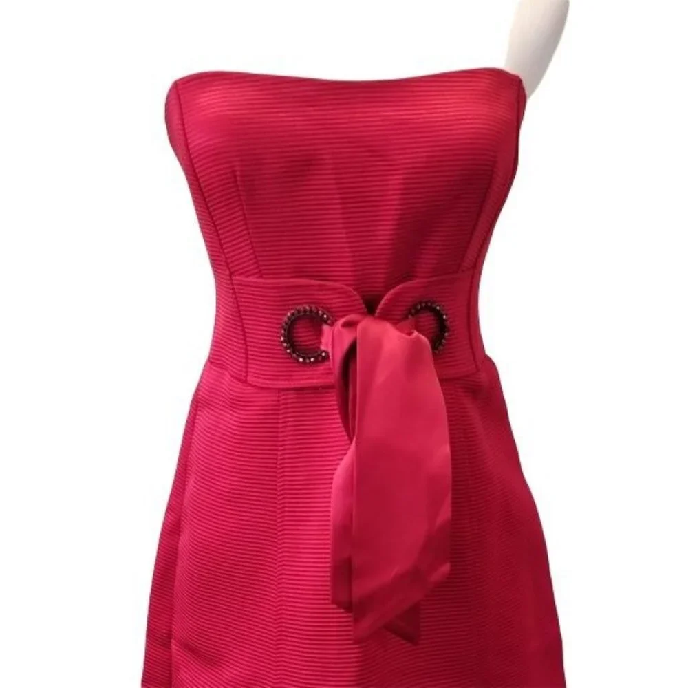 Nanette Lepore tube top Rhinestone detail dress women's size 2 (259) - Picture 1 of 13